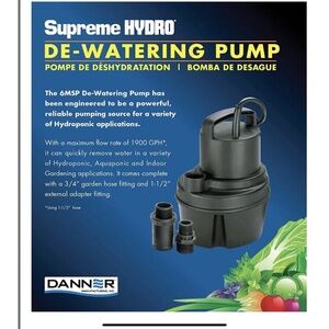 Danner Manufacturing, Inc. Supreme 11400 GPH De-Watering Pump, Natural,